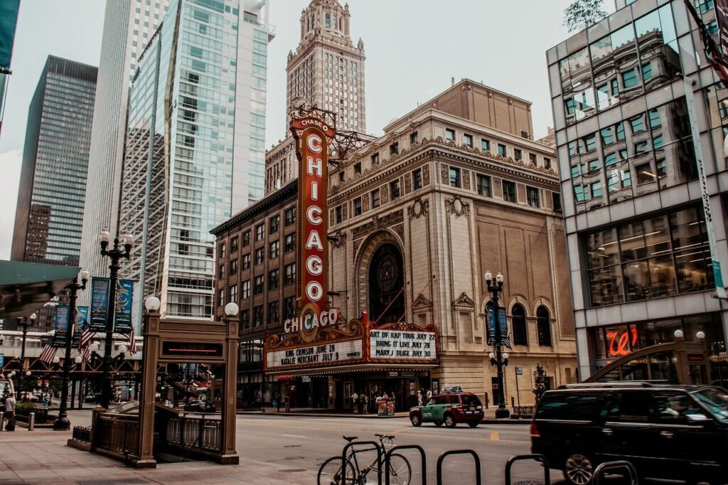 chicago, usa, building, skyscraper, architecture, cityscape, illinois, america, city, downtown, road, skyline, urban, to travel, chicago, chicago, chicago, chicago, chicago